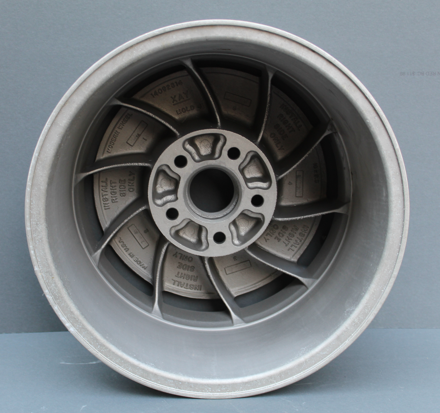 1986 (MACHINE FINISH)16 X 9.5 (+38MM OFFSET) RIGHT (MODERN) REFINISHED A+